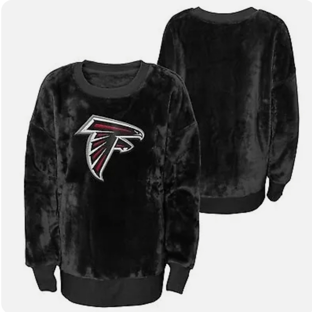NFL Women's Atlanta Falcons Girls' Minky Fleece Crew Sweatshirt